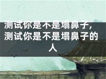 测试你是不是塌鼻子,测试你是不是塌鼻子的人