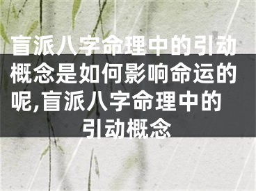 盲派八字命理中的引动概念是如何影响命运的呢,盲派八字命理中的引动概念