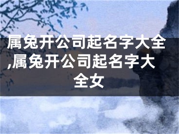 属兔开公司起名字大全,属兔开公司起名字大全女