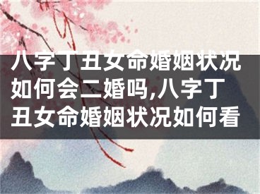 八字丁丑女命婚姻状况如何会二婚吗,八字丁丑女命婚姻状况如何看
