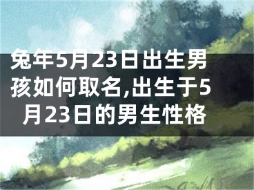 兔年5月23日出生男孩如何取名,出生于5月23日的男生性格