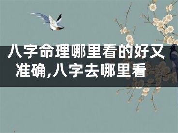 八字命理哪里看的好又准确,八字去哪里看