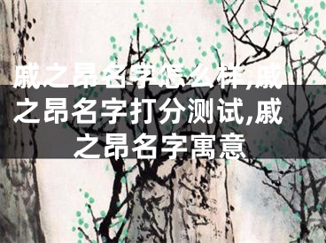 戚之昂名字怎么样,戚之昂名字打分测试,戚之昂名字寓意