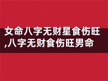 女命八字无财星食伤旺,八字无财食伤旺男命