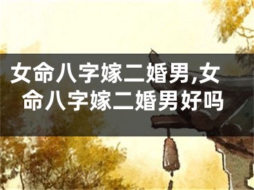 女命八字嫁二婚男,女命八字嫁二婚男好吗