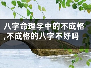 八字命理学中的不成格,不成格的八字不好吗