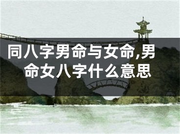 同八字男命与女命,男命女八字什么意思