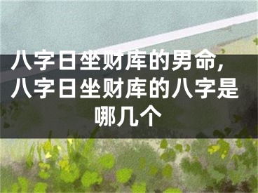 八字日坐财库的男命,八字日坐财库的八字是哪几个