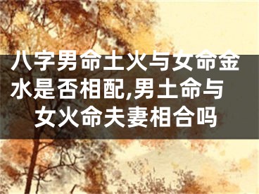 八字男命土火与女命金水是否相配,男土命与女火命夫妻相合吗