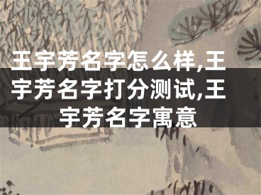 王宇芳名字怎么样,王宇芳名字打分测试,王宇芳名字寓意