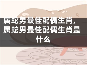 属蛇男最佳配偶生肖,属蛇男最佳配偶生肖是什么