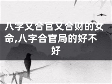 八字又合官又合财的女命,八字合官局的好不好