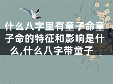 什么八字里有童子命童子命的特征和影响是什么,什么八字带童子
