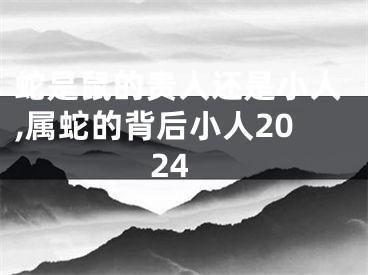 蛇是鼠的贵人还是小人,属蛇的背后小人2024