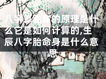 八字算胎命的原理是什么它是如何计算的,生辰八字胎命身是什么意思