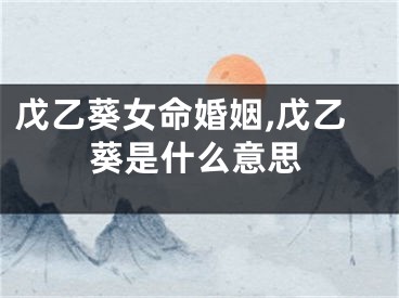 戊乙葵女命婚姻,戊乙葵是什么意思