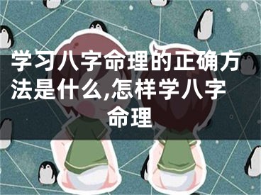 学习八字命理的正确方法是什么,怎样学八字命理
