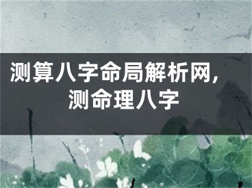 测算八字命局解析网,测命理八字