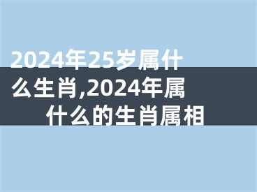 2024年25岁属什么生肖,2024年属什么的生肖属相