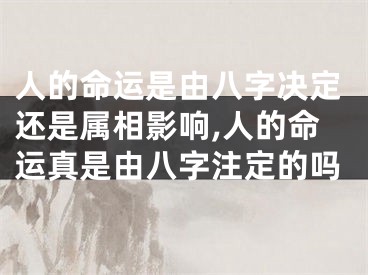 人的命运是由八字决定还是属相影响,人的命运真是由八字注定的吗