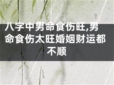 八字中男命食伤旺,男命食伤太旺婚姻财运都不顺