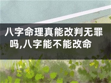 八字命理真能改判无罪吗,八字能不能改命