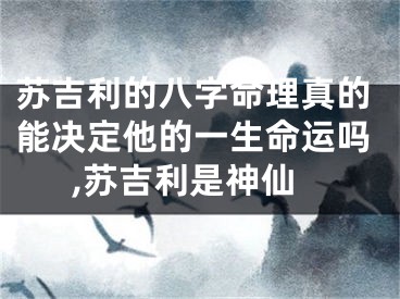 苏吉利的八字命理真的能决定他的一生命运吗,苏吉利是神仙