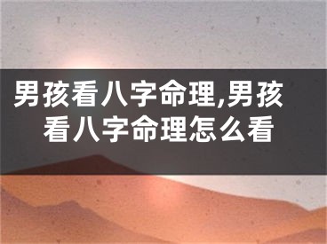 男孩看八字命理,男孩看八字命理怎么看