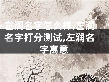 左润名字怎么样,左润名字打分测试,左润名字寓意