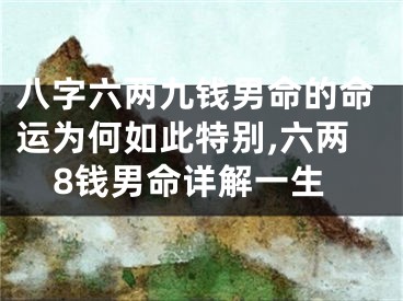 八字六两九钱男命的命运为何如此特别,六两8钱男命详解一生