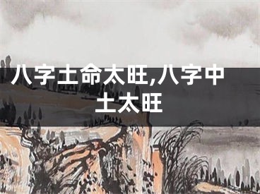 八字土命太旺,八字中土太旺