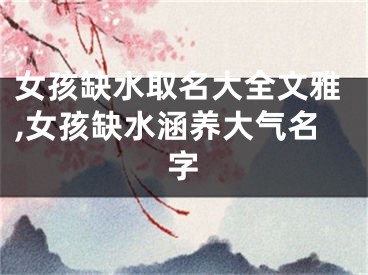 女孩缺水取名大全文雅,女孩缺水涵养大气名字
