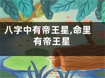 八字中有帝王星,命里有帝王星