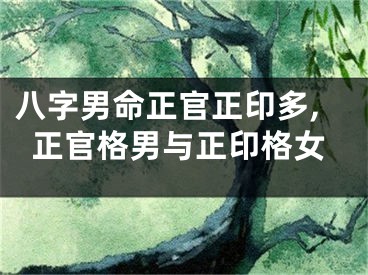 八字男命正官正印多,正官格男与正印格女