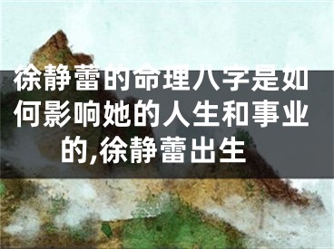 徐静蕾的命理八字是如何影响她的人生和事业的,徐静蕾出生