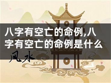 八字有空亡的命例,八字有空亡的命例是什么