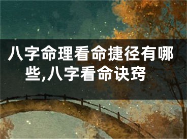 八字命理看命捷径有哪些,八字看命诀窍