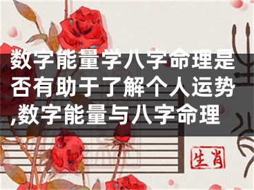 数字能量学八字命理是否有助于了解个人运势,数字能量与八字命理
