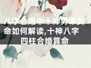 八字合婚中十神男命女命如何解读,十神八字四柱合婚算命