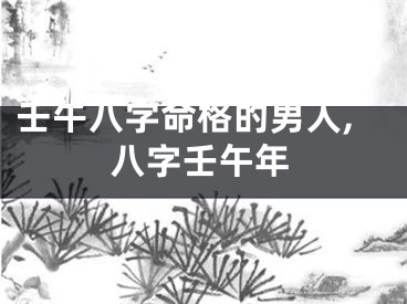 壬午八字命格的男人,八字壬午年
