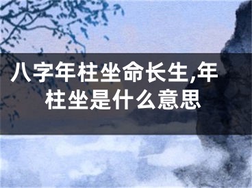 八字年柱坐命长生,年柱坐是什么意思