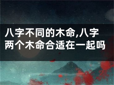 八字不同的木命,八字两个木命合适在一起吗
