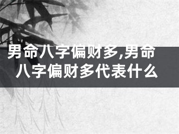 男命八字偏财多,男命八字偏财多代表什么