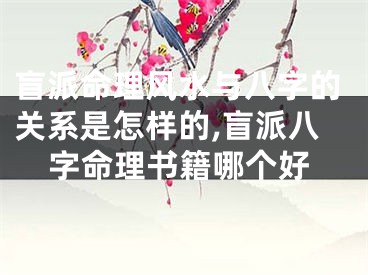 盲派命理风水与八字的关系是怎样的,盲派八字命理书籍哪个好