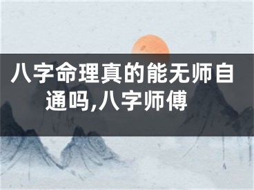 八字命理真的能无师自通吗,八字师傅