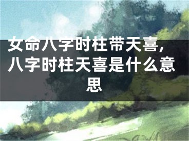 女命八字时柱带天喜,八字时柱天喜是什么意思