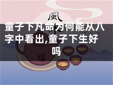 童子下凡命为何能从八字中看出,童子下生好吗