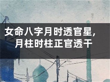 女命八字月时透官星,月柱时柱正官透干