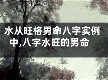 水从旺格男命八字实例中,八字水旺的男命
