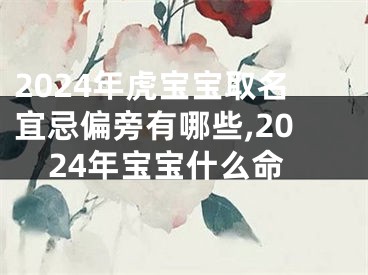 2024年虎宝宝取名宜忌偏旁有哪些,2024年宝宝什么命
